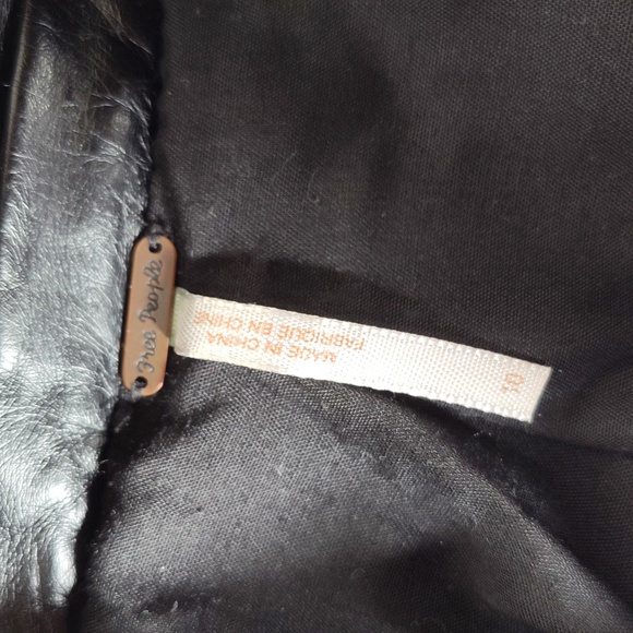 Free People Black Vegan Faux Leather Moto Jacket - Picture 8 of 12